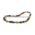 Hematite Red Aventurine beaded Necklace